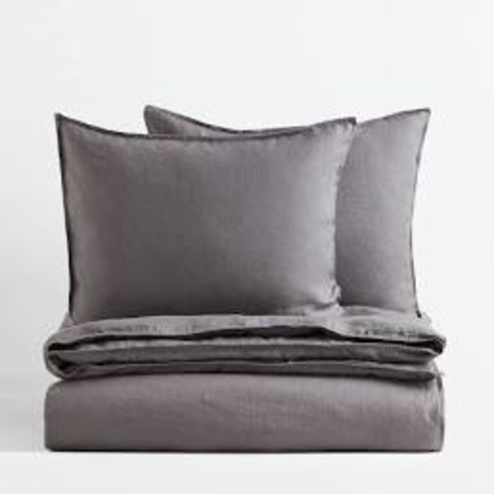 H&M Queen Linen Duvet Cover Set